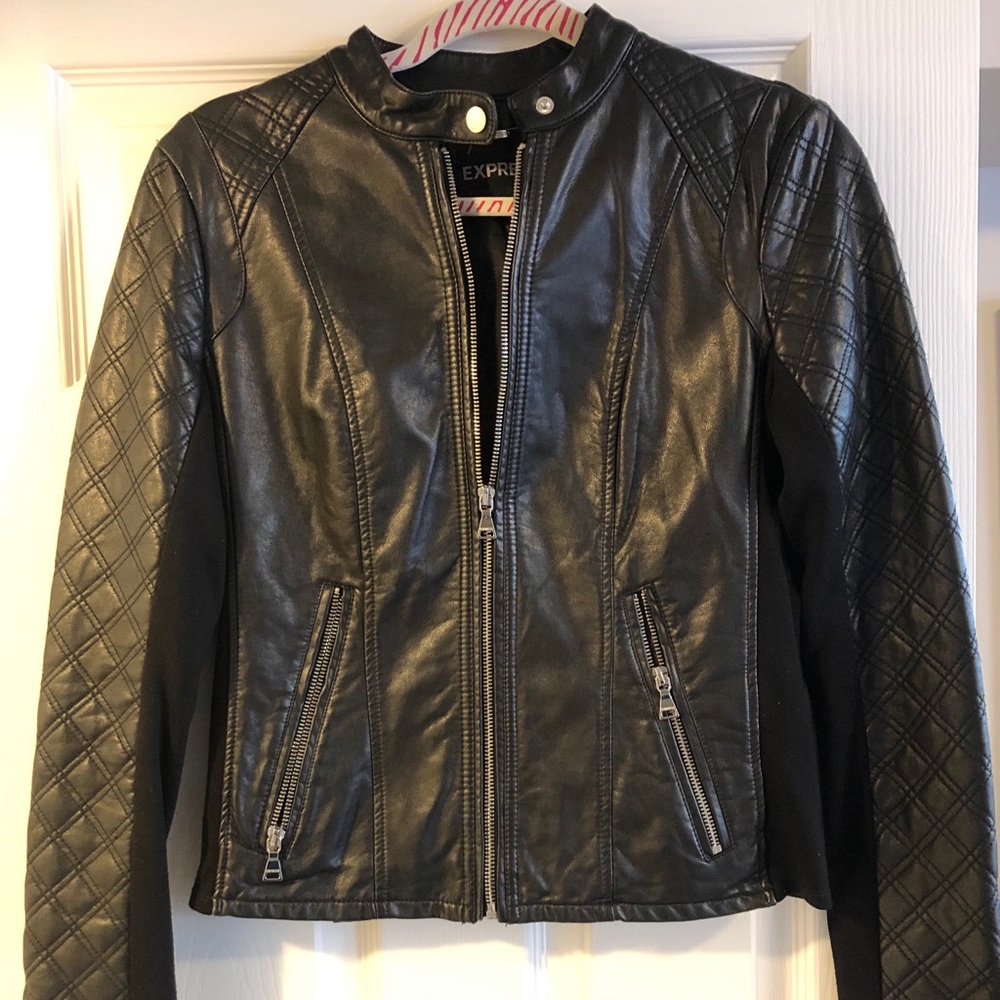 Black Faux Leather Jacket